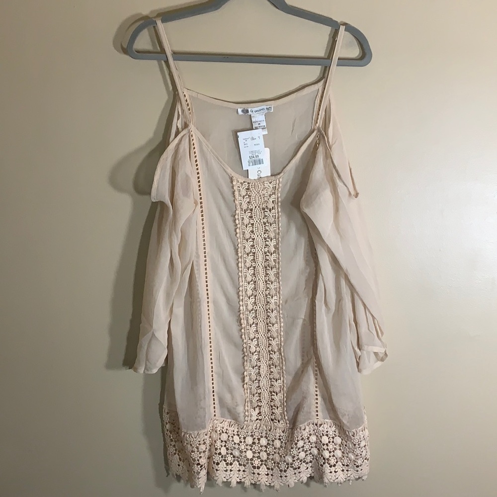 Cute Options Sheer Beige Top NWT